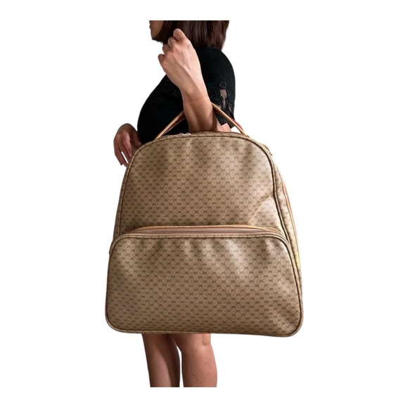 Gucci Authentic Vintage XL Micro GG Web Monogram Canvas Travel Bag w/ COA - Picture 3 of 14